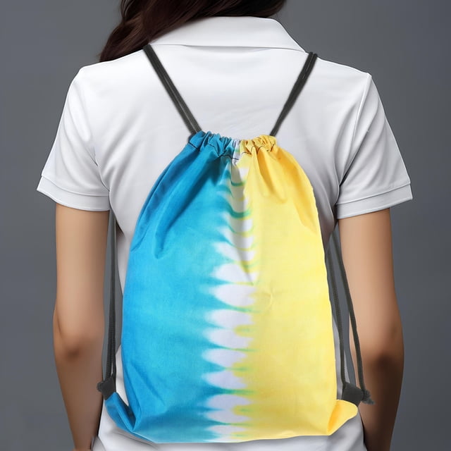 ADDHAT Bolsa Con Cordón Teñida Multicolor De Material Oxford Resistente Para Deportivo Y Uso Diario