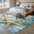 thumbnail image 4 of 5'x8' Area Rugs, Summer Coastal Indoor Outdoor Area Rug for Living Room Bedroom, Starfish Coral Nautical Shell Ocean Washable Bathroom Rugs Kitchen Floor Carpet Mats Home Decor Aesthetic, 4 of 8