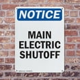 thumbnail image 4 of (2 Pack) Main Electric Shutoff OSHA Notice Sign 7 Inch X 10 Inch Indoor / Outdoor Rust-Free Aluminum Metal Signs for Workplace, Workshop, and Construction Site, Made in the USA, 4 of 8