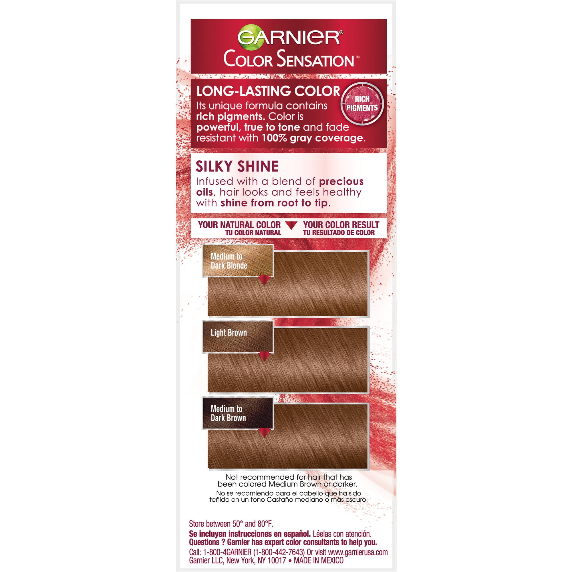 Garnier Color Sensation Hair Color Cream, 6.3 Light Golden Brown