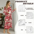 thumbnail image 5 of DISNIMO Christmas Tree Print Women's Nightgowns Snowflake Heart Printed Long Sleeve Sleepshirts Soft V Neck Night Shirts Button Up Ladies Sleepwear, 3XL, 5 of 8