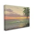 thumbnail image 3 of Tropical Ocean Waves Beach Coastal Painting Gallery Wrapped Canvas Print Wall Art, 3 of 7