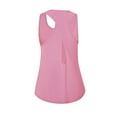 thumbnail image 4 of Lixiuxyad Women's Tanks Top Women's Ice Silk Sexy Yoga Shaped Exercise Running Vest(Pink XL), 4 of 5