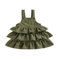 thumbnail image 1 of Toddler Girl Overall Dress  Sleeveless Layered Ruffle Suspender Dress, 1 of 8