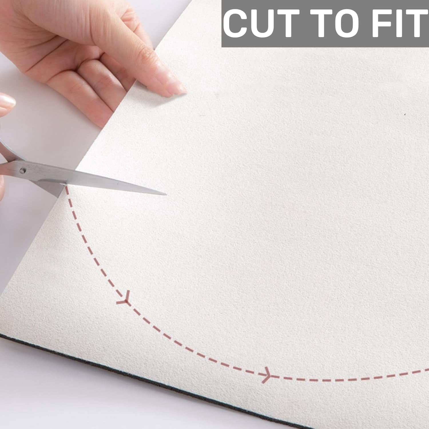 24"x24" Washer Dryer Cover - Non-Slip Washing Machine Top Mat, Cut-to-Fit Laundry Machine Protector for Kitchen/Home, Absorbent Quick-Dry Pad (Ivory, 24''x24'')