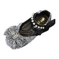 thumbnail image 1 of FhsagQ Shoes Kids Shoes Slippers Size 5 Performance Dance Shoes for Girls Childrens Shoes Pearl Rhinestones Shining Kids Princess Shoes Baby Girls Shoes for Party and Wedding Black 25, 1 of 6