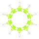 thumbnail image 5 of Raindrops 10Pcs Night Riding Reflective Ghost Pendants Green  Festival Decor, 5 of 8