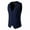 Navy, variant on WREESH Fashion Vest New Lapel Casual Jacket Solid Color Pants Suit Men V-Neck Tank Top Sets Black