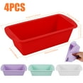 thumbnail image 2 of 4Pcs Mini Silicone Bread Loaf Pan Non Stick Heat Resistant Silicone Baking Pan Bread Toast Mold Silicone Baking Mold Rectangular Loaf Tin for Kitchen Cake Bread(5.62”x2.48”x2.16”), 2 of 7