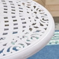 thumbnail image 2 of Pittman Outdoor Aluminum Round Dining Table, White, 2 of 7