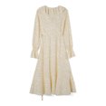 thumbnail image 2 of Kmbangi Robe d'Été pour Femmes Imprimé Zèbre Manches Longues à Volants Col en V Taille Haute Robe de Soirée, 2 of 9