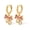KE1542-1, variant on Gold Silver Small Hoop Dangle Earrings for Women, Trendy Dainty Rhinestone CZ Dangling Prom Wedding Leaf Flower Snowflake Butterfly Starfish Fashion Jewelry Gift