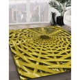 thumbnail image 3 of Ahgly Company Machine Washable Indoor Round Transitional Dark Bronze Brown Area Rugs, 3' Round, 3 of 7