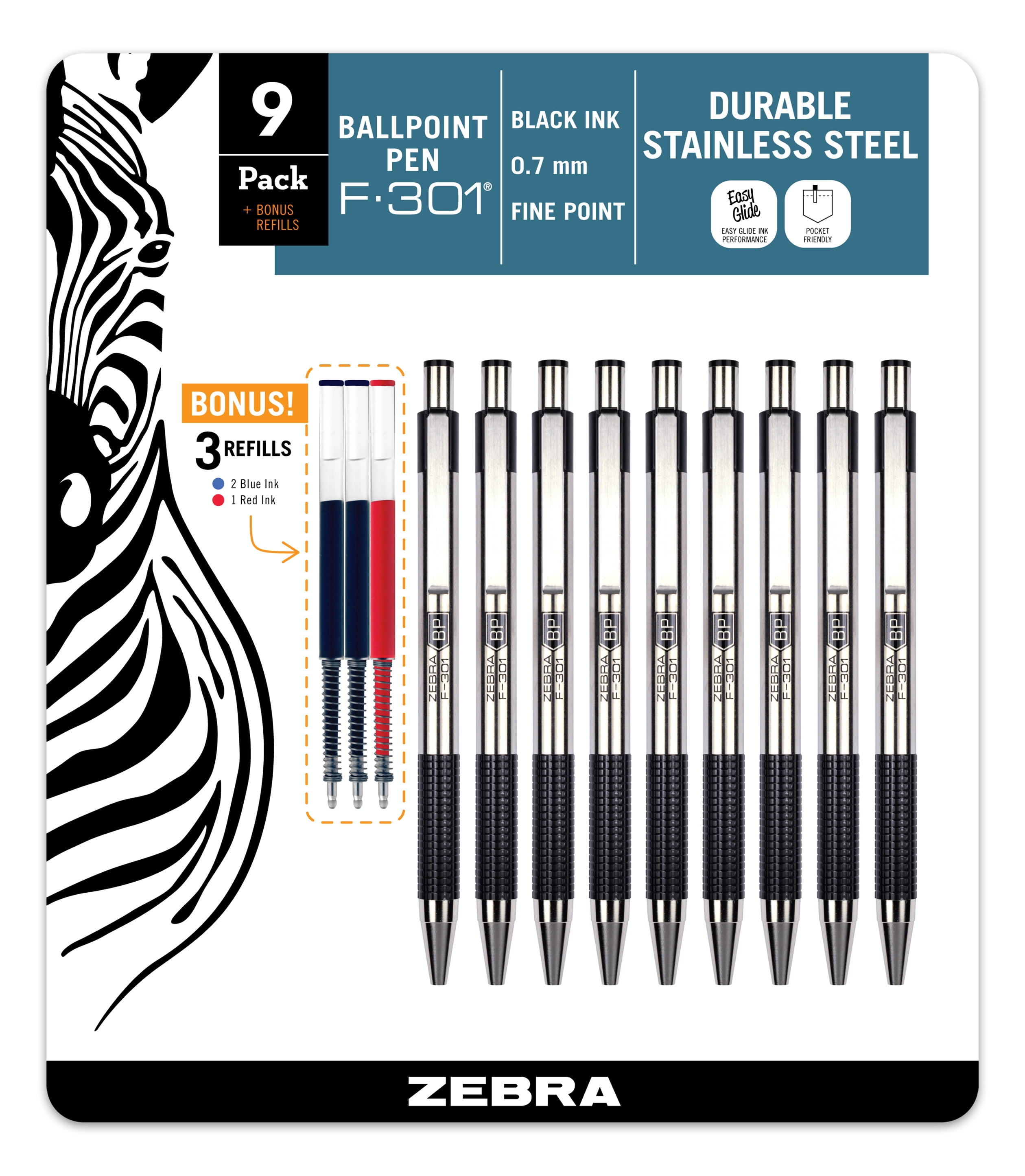 Zebra F 301 Pen 9 Pk Walmart Com