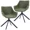 Green, variant on LeisureMod Markley Leather Swivel Dining Armchair with Black Iron Base – Comfortable Modern Accent Dining Chair for Kitchen and Dining Room Set of 2