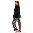 thumbnail image 2 of Just Love Plush Pajama Sets for Women (Black - Christmas Lights, Large), 2 of 3