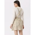 thumbnail image 4 of DARING DIVA Polka Dots Pattern Suspender Mini Overall Dress Skirt XS Beige-Floral, 4 of 6