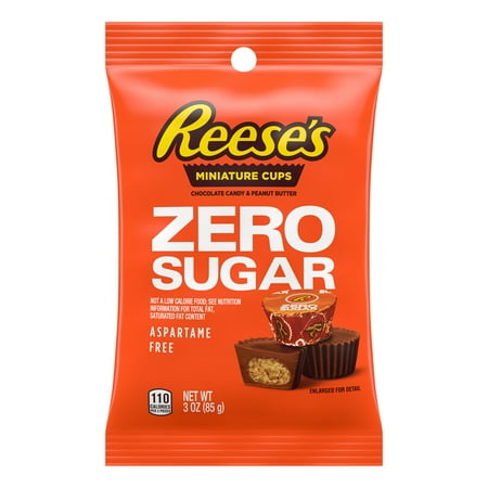 UPC 034000446117 product image for Reese s Zero Sugar Miniatures Chocolate Peanut Butter Cups Candy  Bag 3 oz | upcitemdb.com