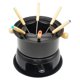 thumbnail image 1 of Mini juego de ollas de fondue de acero inoxidable, fondue de chocolate y queso, 6 tenedores para mojar y ollas derretidas extraíbles, 1 of 5