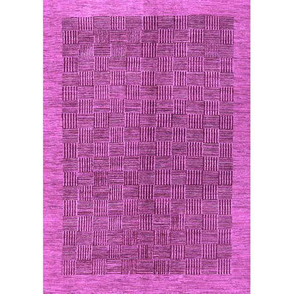 Ahgly Company Indoor Rectangle Abstract Purple Contemporary Area Rugs, 8' x 12'