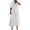 dresses for women clearance-White, variant on Homenesgenics Summer Dresses 2025 Women 5/4 Sleeved V-neck Solid Color Button Pleated Loose Casual Dress Blue XXL