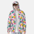 thumbnail image 4 of Daiia Pineapple And Leaves UPF 50+ Sun Protection Hoodie Jacket Lightweight Long Sleeve Sun Shirt for Women Men with Pocket Hiking Outdoor-Medium, 4 of 9