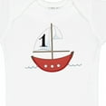 thumbnail image 4 of Inktastic First Birthday-1 Year Old Red Boat Boys or Girls Baby Bodysuit, 4 of 5