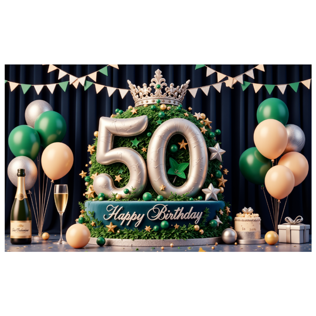 Decorative Design Banner Colorful Balloons Party Backdrop for Celebration Event Indoor Decoration