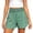 Green, variant on Women's Gingham Shorts Lace Trim Pocketed Casual Shorts