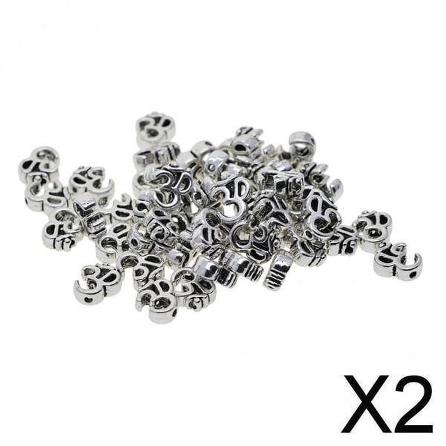 Conjunto de 100 amuletos vintage Om para accesorios conscientes 2 piezas