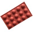 thumbnail image 1 of 15 Cavity Semicircle Silicone Mold Chocolate Cake Jelly Pudding Mold Non Stick Cupcake Baking Pan, 1 of 8