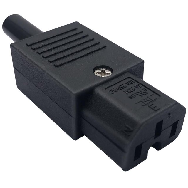 Conector Desmontable Del Zócalo de La Corriente Eléctrica Hugo Conector de Alimentación IEC320C15