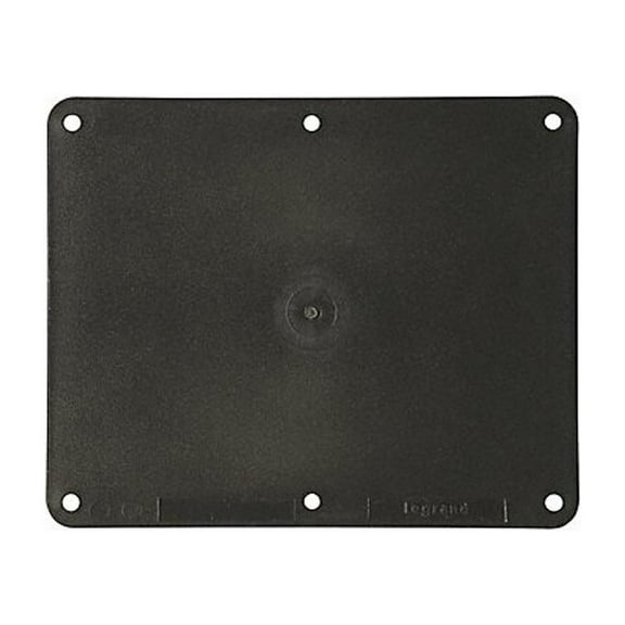 Legrand Box Cover, Outlet Box Type, 2 Gang, Thermoplastic 3265BK