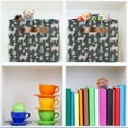 thumbnail image 6 of Yayeee Canvas Storage Basket with Handles for Shelves Fabric Bins Closet Organizer, Cute Llamas Pattern, 6 of 8
