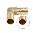 thumbnail image 4 of 16mm Brass Barb Elbow 90 Degree Male Thread Connector Adaptor for Air Water Gas Oil Pipe 5pcs, 4 of 4