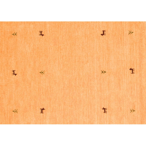 Ahgly Company Indoor Rectangle Solid Orange Modern Area Rugs, 2' x 3'