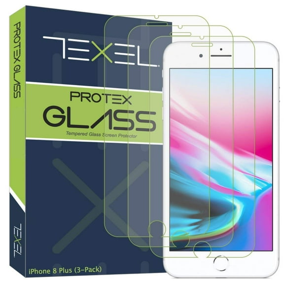 Texel Protex iPhone 7 Plus, iPhone 8 Plus, iPhone 6 Plus Glass Screen Protector [3-Pack] (00-80001-00) Tempered Glass Screen Protector 