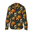 thumbnail image 2 of Goofa Halloween Skull Printed Women's UPF 50+ Sun Protection Hoodie Jacket Lightweight Long Sleeve Sun Shirt for Women with Pocket Hiking Outdoor-Large, 2 of 9