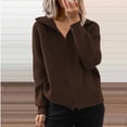 thumbnail image 3 of Chaqueta informal a rayas de otoño e invierno de estilo europeo y americano, cárdigan holgado de punto con cremallera y manga larga, suéter con solapa para mujer, 3 of 5