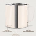 thumbnail image 6 of Totoro Hero350/600ML Coffee Milk Frothing Jug Stainless Steel Latte Art Milk Frother Pitcher with Scale Kitchen Espresso Coffee Accessories, 6 of 10