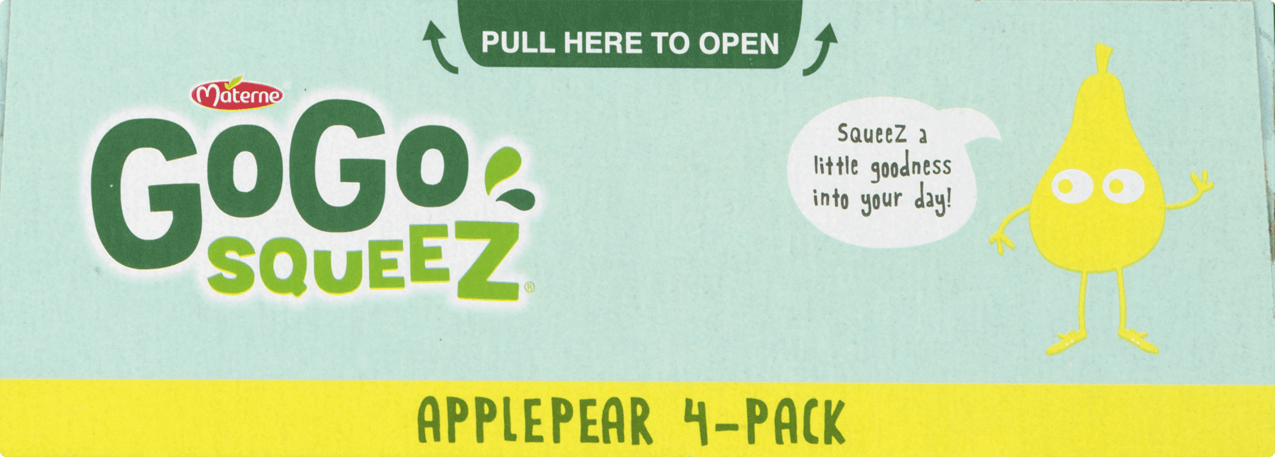 (4 Pack) GoGo Squeez Applesauce Pouches, Pear, 3.2 oz, 4 Pack