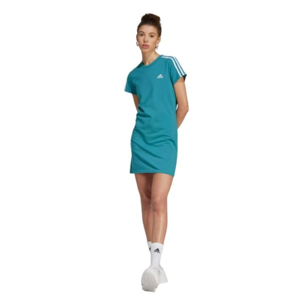 Vestido Adidas Mujer W 3S Fit T Dr Il3382 Aqua Adidas IL3382