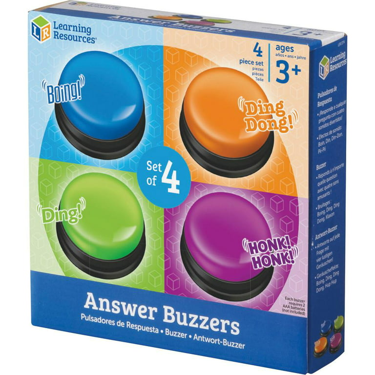 Recordable Answer Buzzers - Learning Resources - Set of 4
