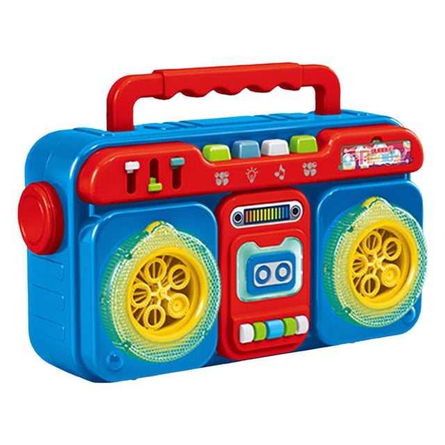 Grabadora retro de burbujas automática eléctrica con luz LED y sonido Fabricación de burbujas de 10 agujeros para pequeños Jardín Verano , azul Sunnimix maquina de BURBUJAS