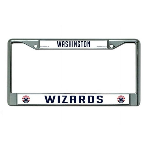 Washington Basketball Wizard's Car Frame - Chrome Metal License Plate Frame