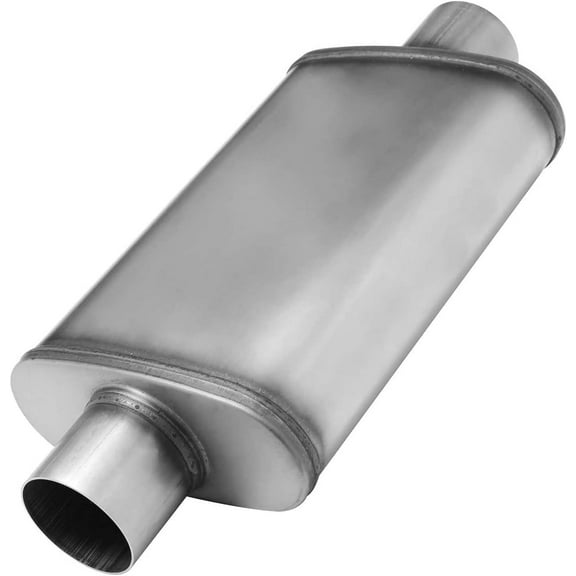 Elshine Universal Exhaust Muffler with Aggressive Sound, Anti-corrosive Muffler, Chamber Performance Mufflers for Cars, Trucks