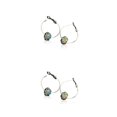 thumbnail image 3 of Pendientes de aro vintage Sonducket con diamantes de imitación, 3 of 6