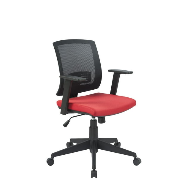 Fauteuil de bureau en tissu à dossier bas TygerClaw/rouge