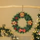 thumbnail image 4 of Herunwer Christmas Wreath with Flocked Pine, Red Poinsettias, Gold Stars, Natural Pine Cones, Holiday Door Decorations, 4 of 6
