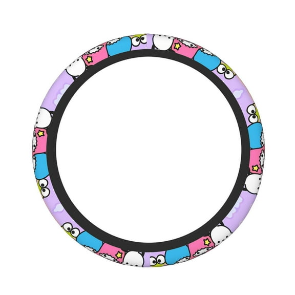 Saiise Sanrio Print Steering Wheel Covers for Car,Truck and SUV,Universal 15 inch Steering Wheel Cover Protection